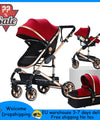 Luxury Baby 3 in 1  Carriage Stroller Portable Travel Folding Prams High Landscape Car for Newborn Babyboomer Baby carriage pram