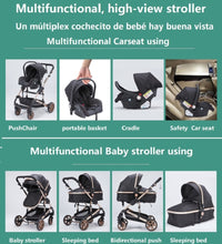 Luxury Portable Travel Folding Prams Baby 3 in 1  Carriage Stroller High Landscape Car for Newborn Babyboomer Baby carriage pram