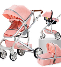 Luxury Baby 3 in 1  Carriage Stroller Portable Travel Folding Prams High Landscape Car for Newborn Babyboomer Baby carriage pram