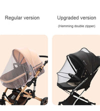 Zipper type fly protection accessories children&#39;s crib summer mesh carriage full cover mosquito net baby stroller trolley