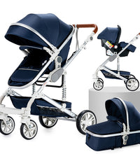 Luxury Baby 3 in 1  Carriage Stroller Portable Travel Folding Prams High Landscape Car for Newborn Babyboomer Baby carriage pram