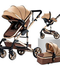 Luxury Portable Travel Folding Prams Baby 3 in 1  Carriage Stroller High Landscape Car for Newborn Babyboomer Baby carriage pram