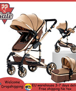 Luxury Portable Travel Folding Prams Baby 3 in 1  Carriage Stroller High Landscape Car for Newborn Babyboomer Baby carriage pram