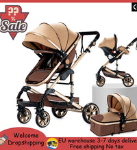Luxury Portable Travel Folding Prams Baby 3 in 1  Carriage Stroller High Landscape Car for Newborn Babyboomer Baby carriage pram