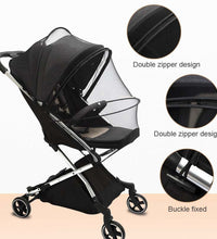 Zipper type fly protection accessories children&#39;s crib summer mesh carriage full cover mosquito net baby stroller trolley