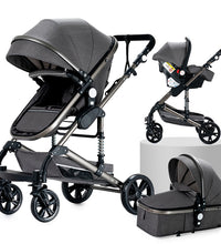 Luxury Portable Travel Folding Prams Baby 3 in 1  Carriage Stroller High Landscape Car for Newborn Babyboomer Baby carriage pram